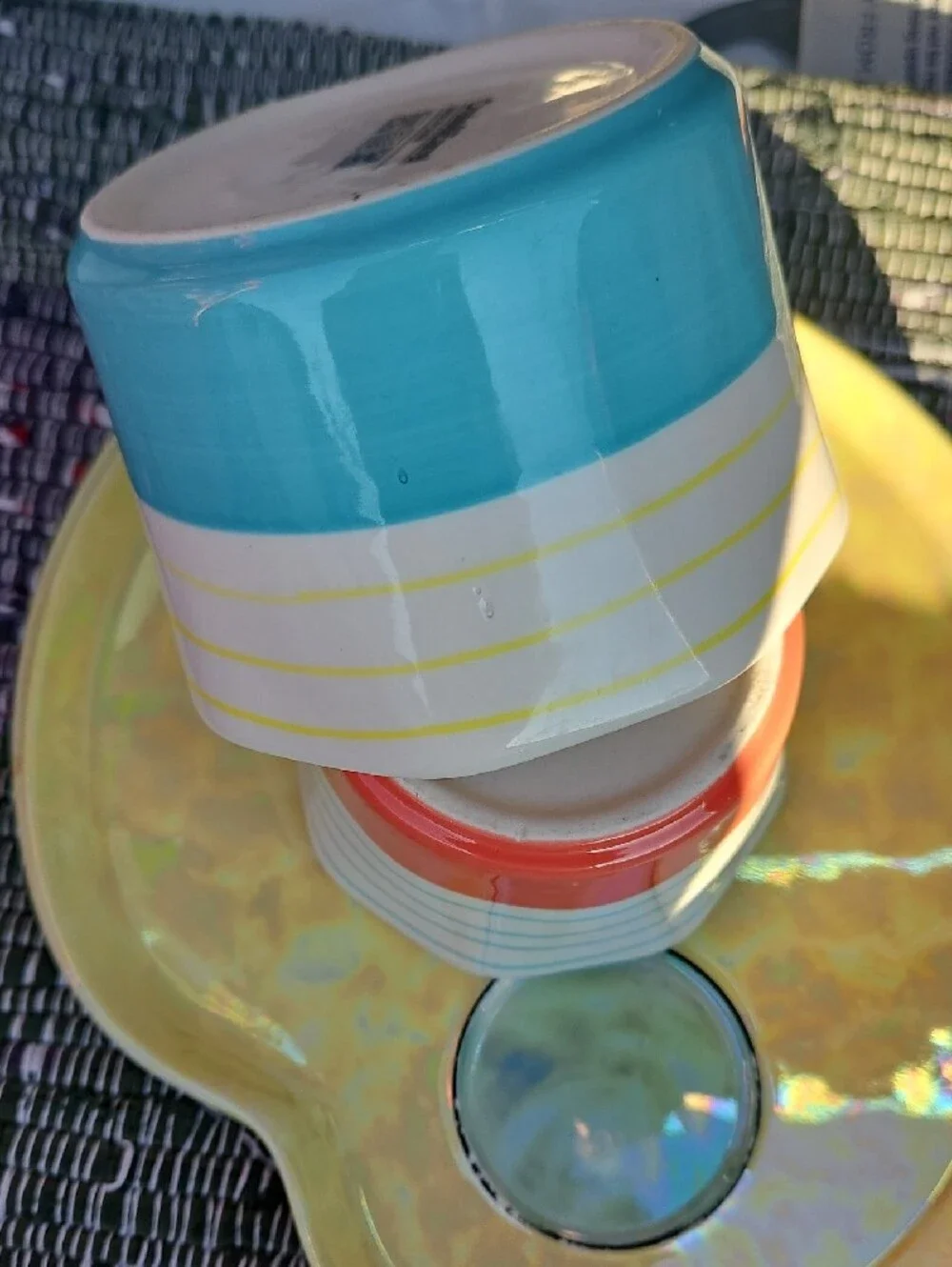 🧊🧊🧊 CRATE&BARREL Ramekins & Vintage Lusterware Trays 🧊🧊🧊